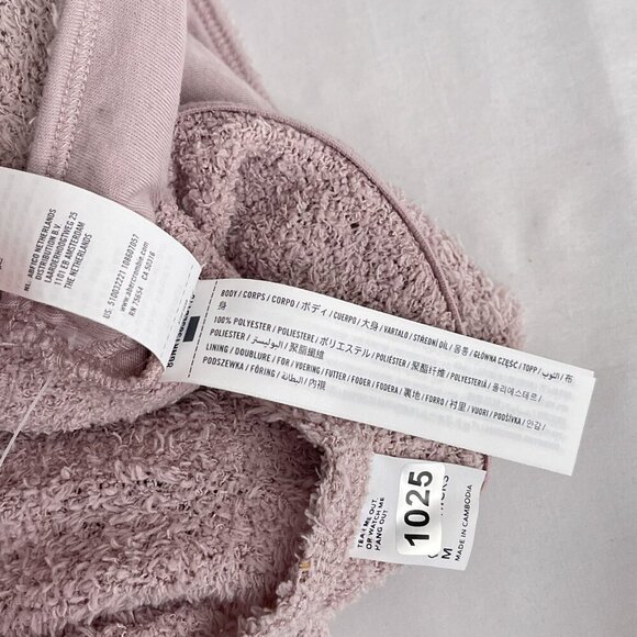 Gilly Hicks Cozy Knit Square Neck Brallete Low Back In‎ Light Pink Medium - Picture 6 of 8